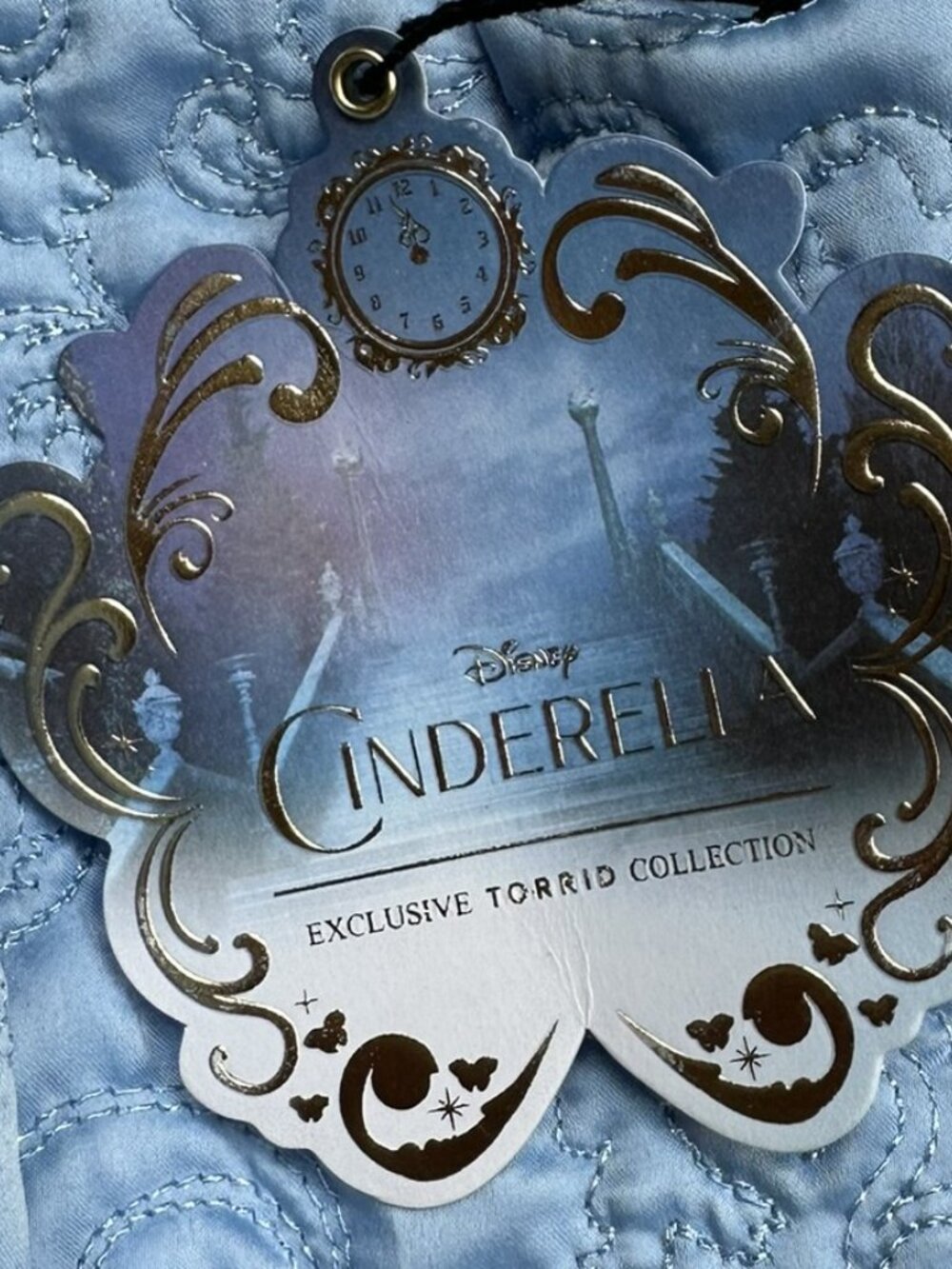 Disney + Torrid Blue Cinderella Dress Corset A Line Midi Size 20 Embroidered - Picture 7 of 12
